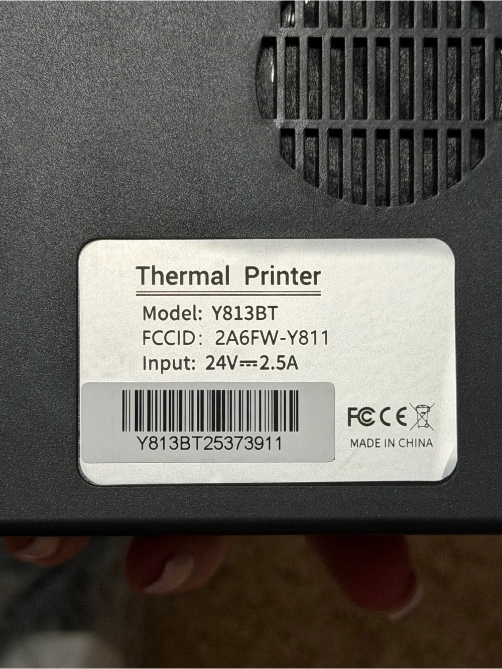 Compact Black Thermal Label Printer for Home Office and Shipping
